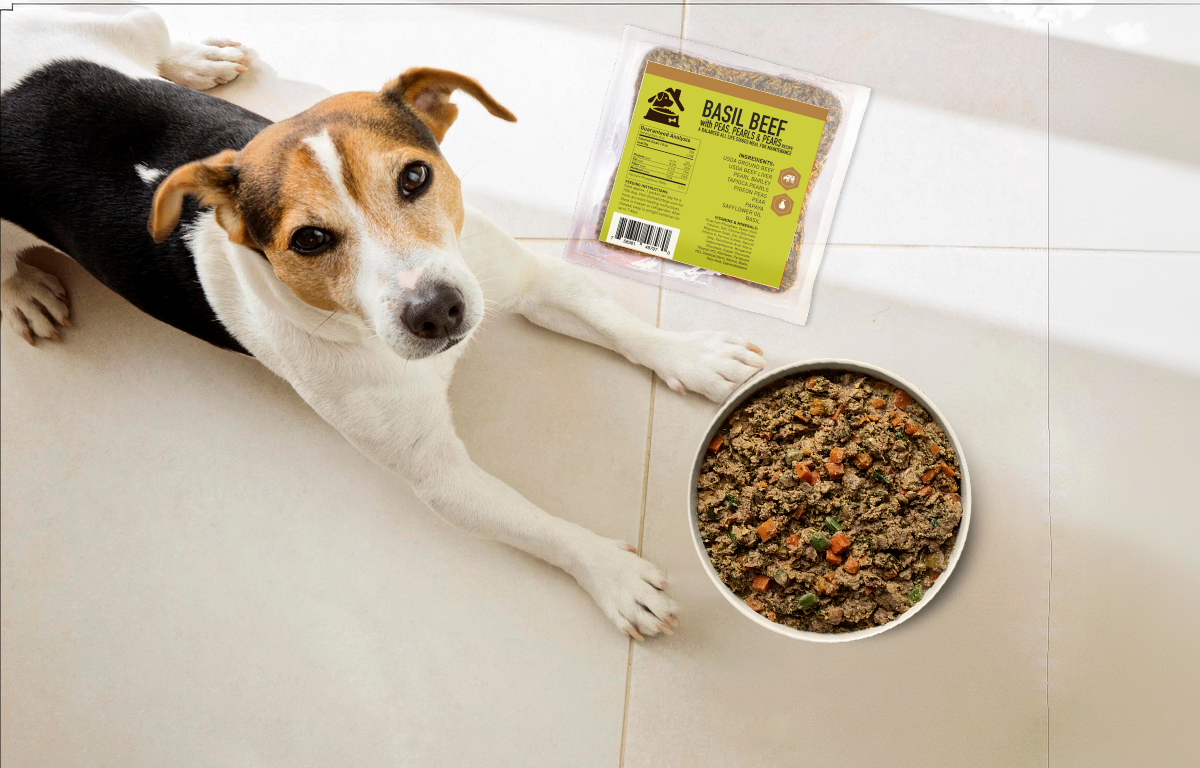 Labels for raw or frozen dog food